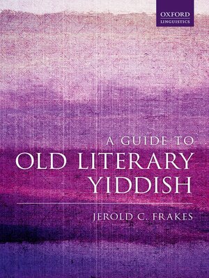 cover image of A Guide to Old Literary Yiddish